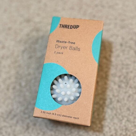 ThredUp Waste-Free Dryer Balls (2 Pack) – Eco-Friendly Laundry Essential - Picture 1 of 2
